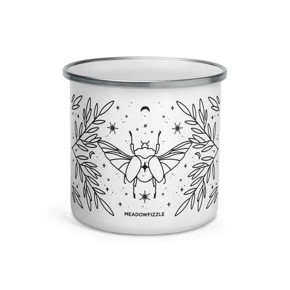 Mystic Beetle Enamel Mug